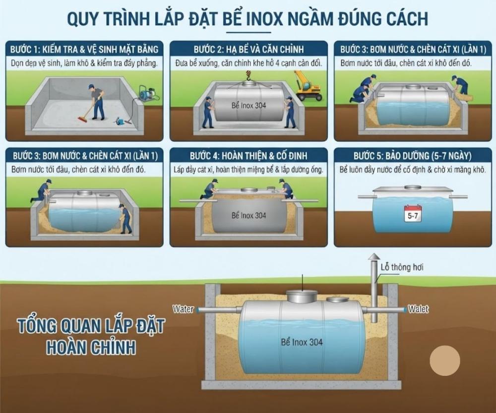 Bể ngầm inox