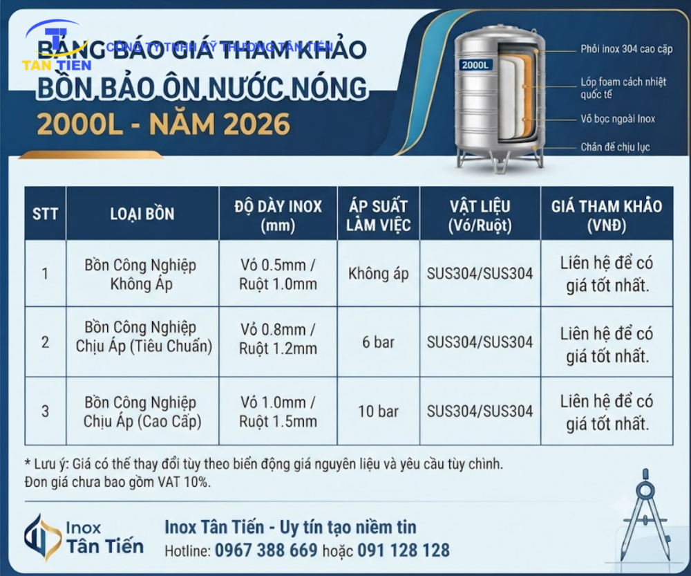 Bồn bảo ôn inox