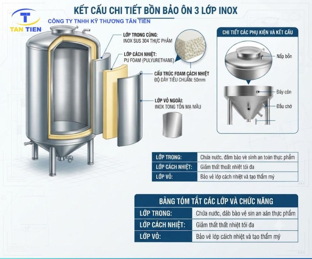 Bồn bảo ôn inox