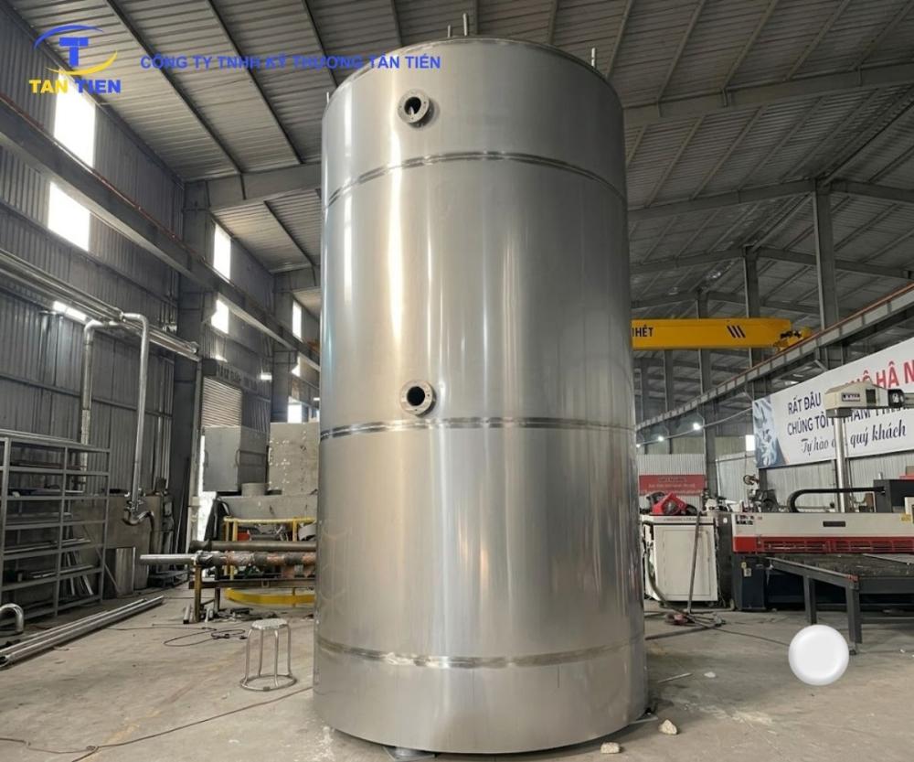 Tank lên men bia inox 304 dung tích 1000L thiết kế dạng đứng chỏm cầu đáy côn chuyên nghiệp