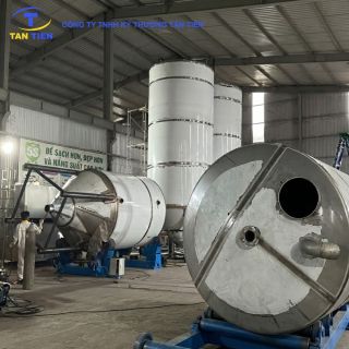 Báo giá bồn inox công nghiệp dung tích lớn 10m³, 20m³, 50m³ trực tiếp tại xưởng cho các tổng thầu xây dựng