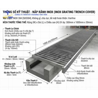 Kích Thước Tấm Inox Đậy Rãnh Tiêu Chuẩn Và Cách Tính Tải Trọng Chịu Lực