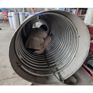 Bình chứa áp lực bằng inox 304 dày 8mm dung tích 3000L thử áp thủy lực