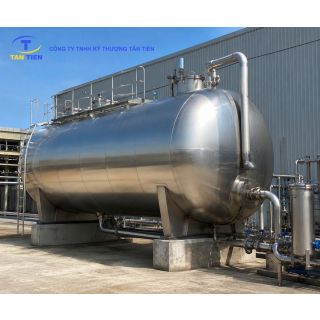 Gia công bồn chứa inox cỡ lớn 10m3 (10.000 lít) cho nhà máy sản xuất