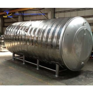 Đặt làm bồn inox 2000L đứng/nằm chứa nước sạch công nghiệp