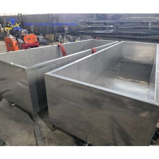 Bể ngầm inox vuông 3000L (3 khối) cấu trúc thanh giằng chống móp