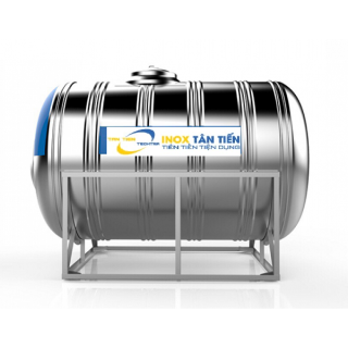 Bồn inox 2000l nằm SUS 304 cao cấp tại Tân Tiến