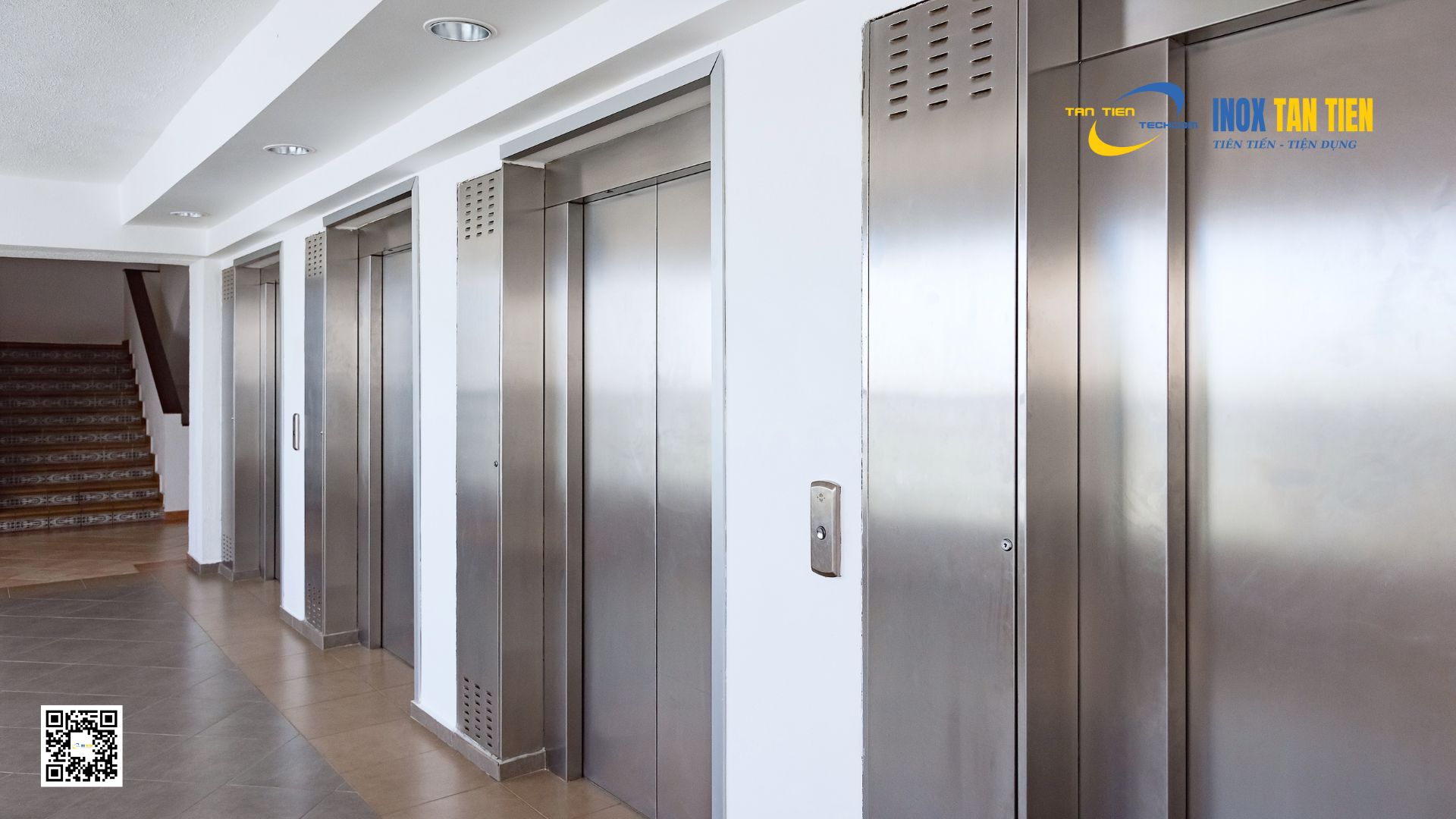 ứng dụng ốp thang máy inox 