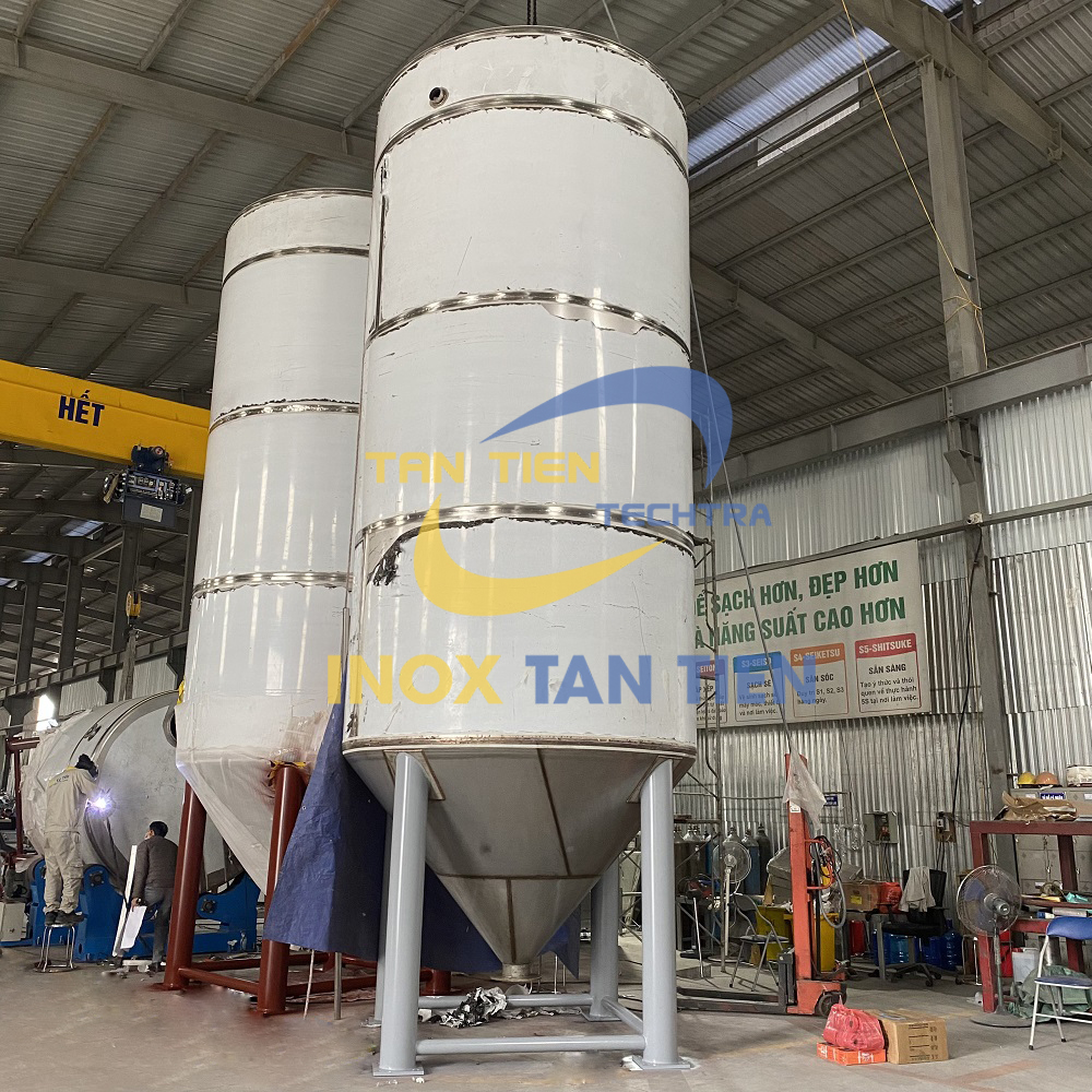 Silo inox chứa hạt nhựa